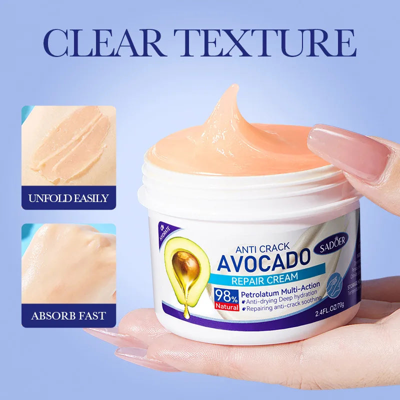 Crème réparation hydratante et masque pour pieds